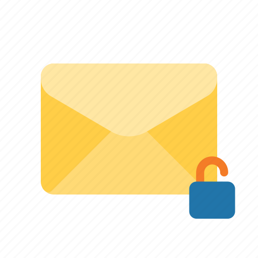 Mail, unencrypted, unlocked, unsecured icon - Download on Iconfinder