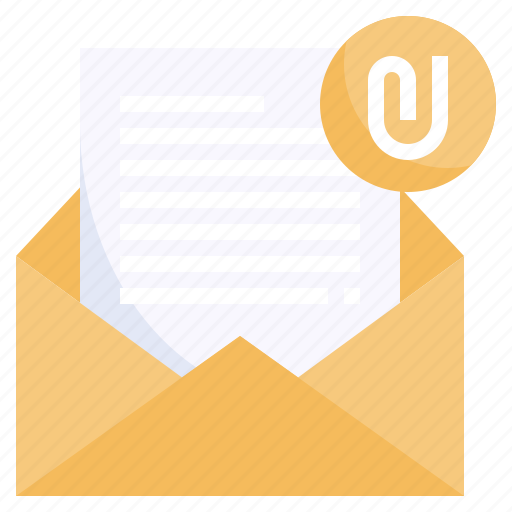 Attach, attachment, email, communications, envelope icon - Download on Iconfinder