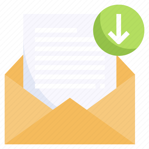 Download, down, arrow, inbox, email, communications icon - Download on Iconfinder