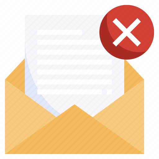 Error, cancel, email, envelope, communications icon - Download on Iconfinder