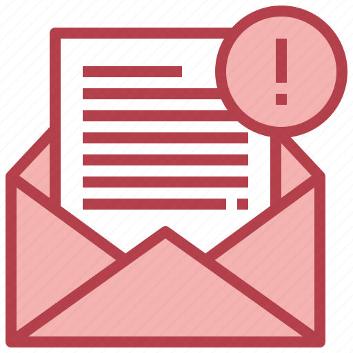 Alert, communications, exclamation, mark, email, envelope icon - Download on Iconfinder