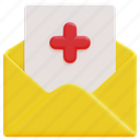 adding, plus, email, mail, envelope, message, letter, 3d 