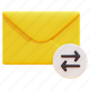 sorting, filtering, email, mail, envelope, message, letter, 3d 