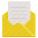 open, email, read, mail, envelope, letter, message, 3d