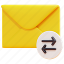 sorting, filtering, email, mail, envelope, letter, message, 3d