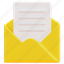open, email, read, mail, envelope, letter, message, 3d 