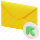 click, open, email, mail, message, envelope, letter, 3d 