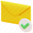 completed, success, email, mail, message, envelope, letter, 3d 