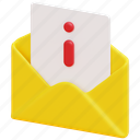 information, info, email, mail, message, envelope, letter, 3d 