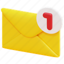 notification, dm, email, mail, message, envelope, letter, 3d 