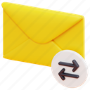 sorting, filtering, email, mail, message, envelope, letter, 3d 