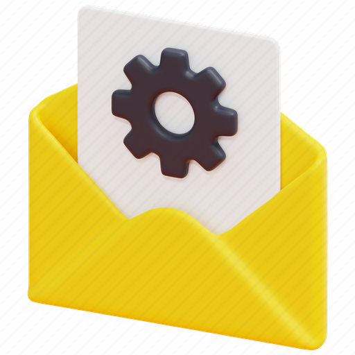 Options, setting, email, mail, message, envelope, letter 3D illustration - Download on Iconfinder