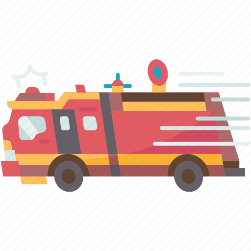 Fire, truck, firefighter, emergency, rescue icon - Download on Iconfinder