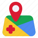emergency, location, map, pin, navigation, gps