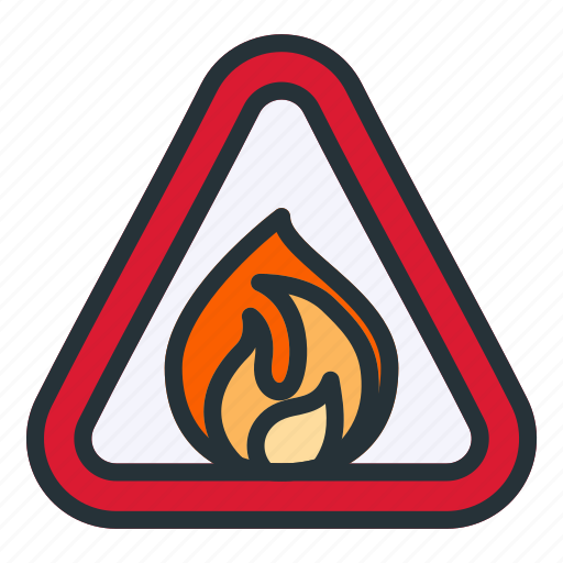 Sign, fire, arrow, down, direction, right icon - Download on Iconfinder