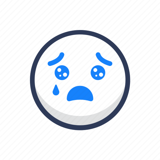Crying, emoji, emoticon, expression, face, feeling, sad icon - Download on Iconfinder
