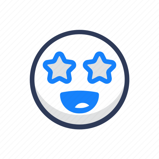 Emoji, emoticon, emotion, expression, smile, smiley, star icon - Download on Iconfinder