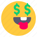 dollar, money, emoji, emoticon