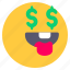 dollar, money, emoji, emoticon 
