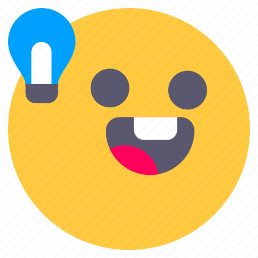 Idea, light, creative, bulb, emoticon icon - Download on Iconfinder