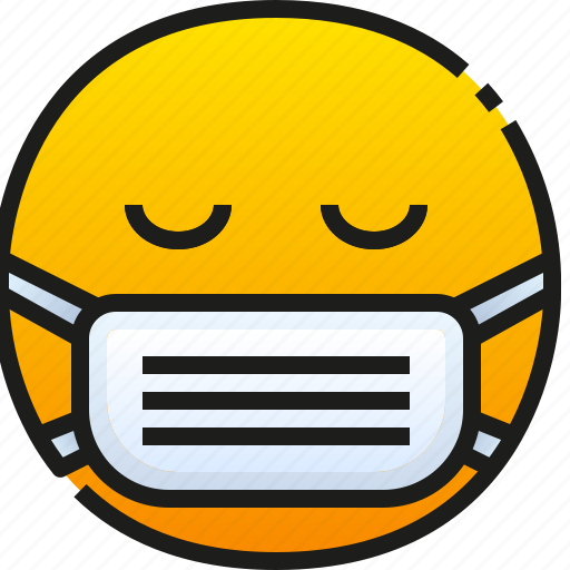 Mask, emoji, emoticon, feeling, medical, face, protection icon - Download on Iconfinder