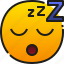 sleep, emoji, emoticon, feeling, sleeping, face 