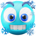 face, emoji, expression, emoticon, winter, cold, snow 