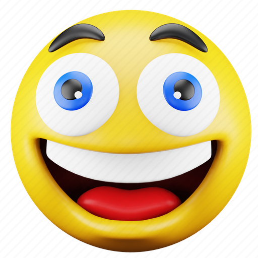 Face, emoji, expression, emoticon, happy, smiley, smiling 3D illustration - Download on Iconfinder