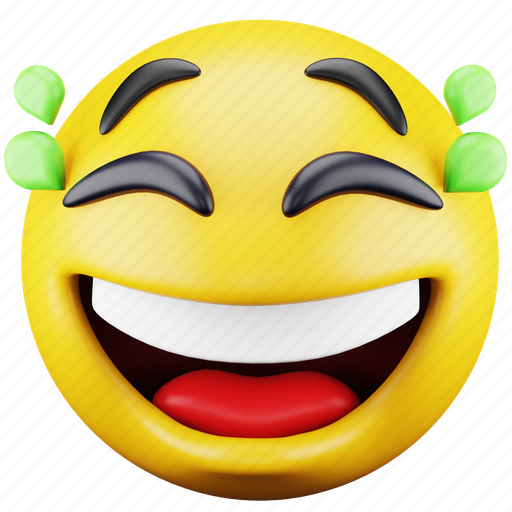 Face, emoji, expression, emoticon, happy, smiley, laughing 3D illustration - Download on Iconfinder