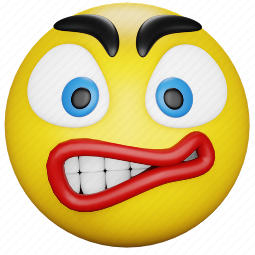 Face, emoji, expression, emoticon, angry, bad, smiley 3D illustration - Download on Iconfinder