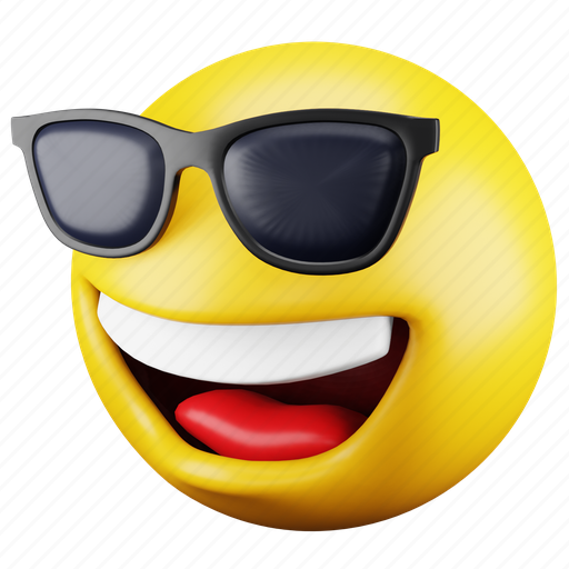 Face, emoji, expression, emoticon, sunglasses, smiling 3D illustration - Download on Iconfinder