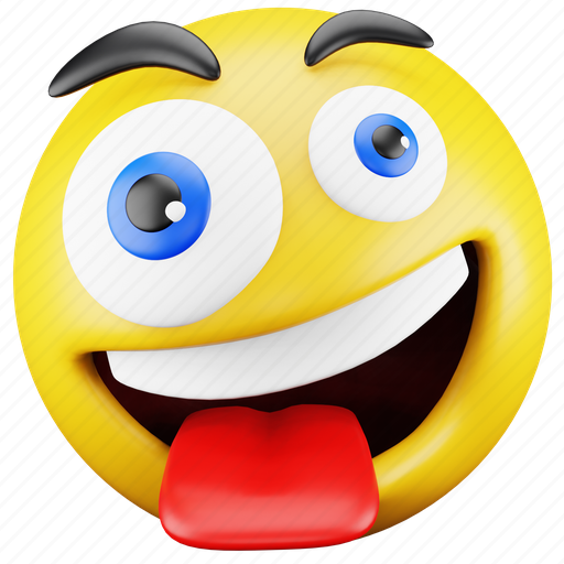 Face, emoji, expression, emoticon, tongue, funny, smiley 3D illustration - Download on Iconfinder