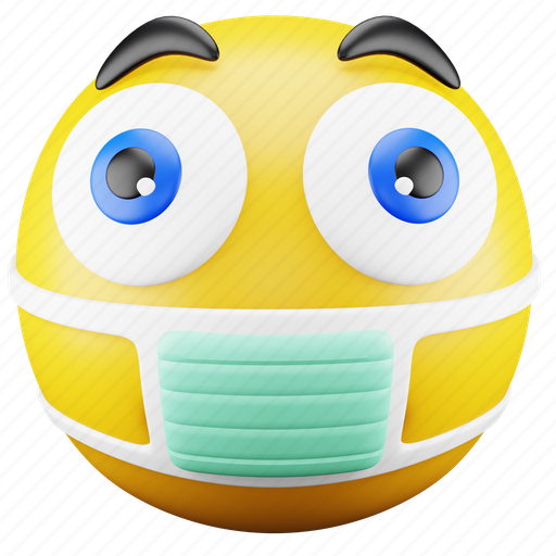 Face, emoji, expression, emoticon, face mask, doctor, smiley 3D illustration - Download on Iconfinder