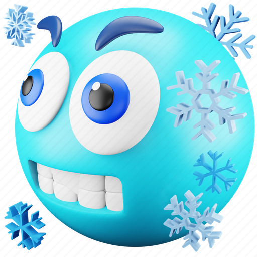 Face, emoji, expression, emoticon, winter, cold, snow 3D illustration - Download on Iconfinder
