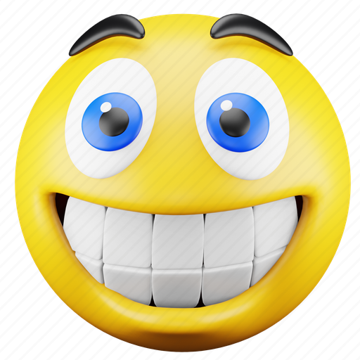 Face, emoji, expression, emoticon, happy, smiley, smiling 3D illustration - Download on Iconfinder