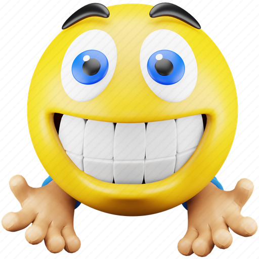 Face, emoji, expression, emoticon, hand, surprise, happy 3D illustration - Download on Iconfinder