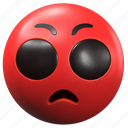 emoji, angry, emoticon, social media, cute, red face 