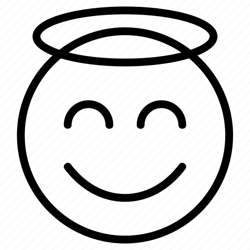 Angel, emoji, smileys, emoticons, feelings, sticker icon - Download on Iconfinder