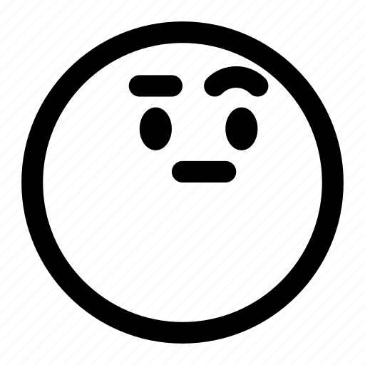 Weird, suspect, face, expression, emoji icon - Download on Iconfinder
