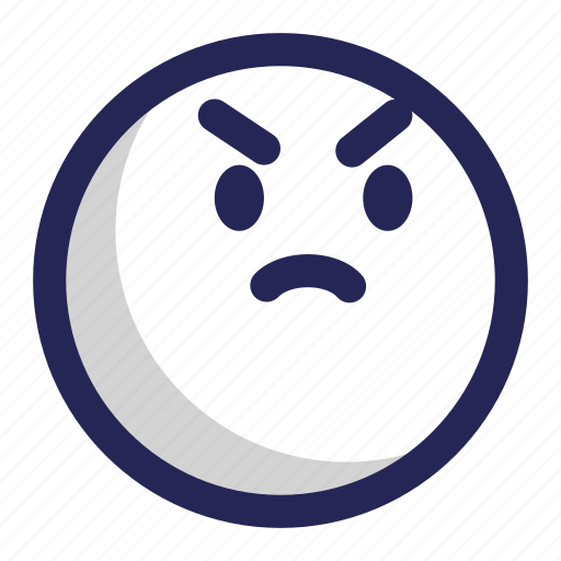 Mad angry, disappointed, face, emoji, emoticon icon - Download on Iconfinder