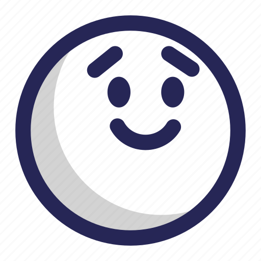 Touched, empathized, emoji, expression icon - Download on Iconfinder