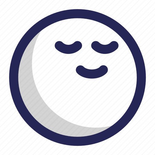 Relax, calming, calm, face, emoji icon - Download on Iconfinder