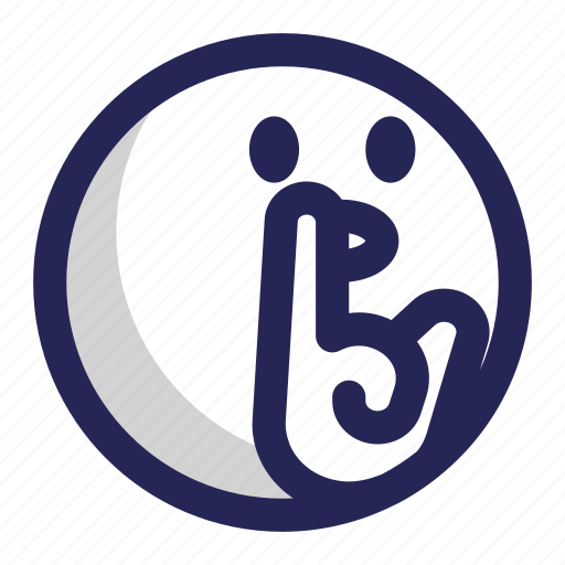 Shush, silence, quite, face, emoji icon - Download on Iconfinder