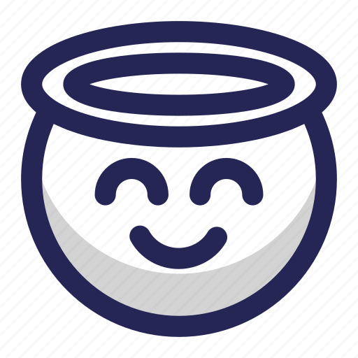 Blessed, angel, emoticon, emoji icon - Download on Iconfinder