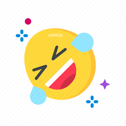 Rolling on the floor laughing, laughing, emoji, emoticon, squinting, teeth, eyebrows icon - Download on Iconfinder