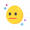 neutral face, smiley, emoji, emoticon, squinting, passive, indifferent