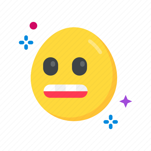 Grimacing face, smiley, emoji, emoticon, squinting, teeth, expression icon - Download on Iconfinder