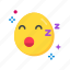sleeping face, sleepy, emoji, emoticon, squinting, tired, down, smiley 