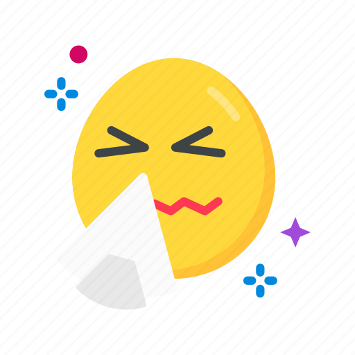 Sneezing face, sneeze, emoji, emoticon, squinting, flu, cough icon - Download on Iconfinder