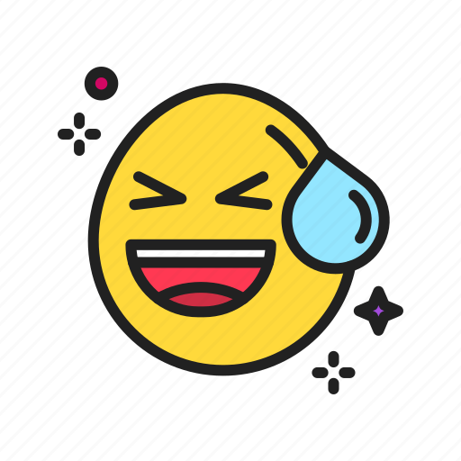 Grinning face, smiling face, emoji, emoticon, squinting, teeth, eyebrows icon - Download on Iconfinder